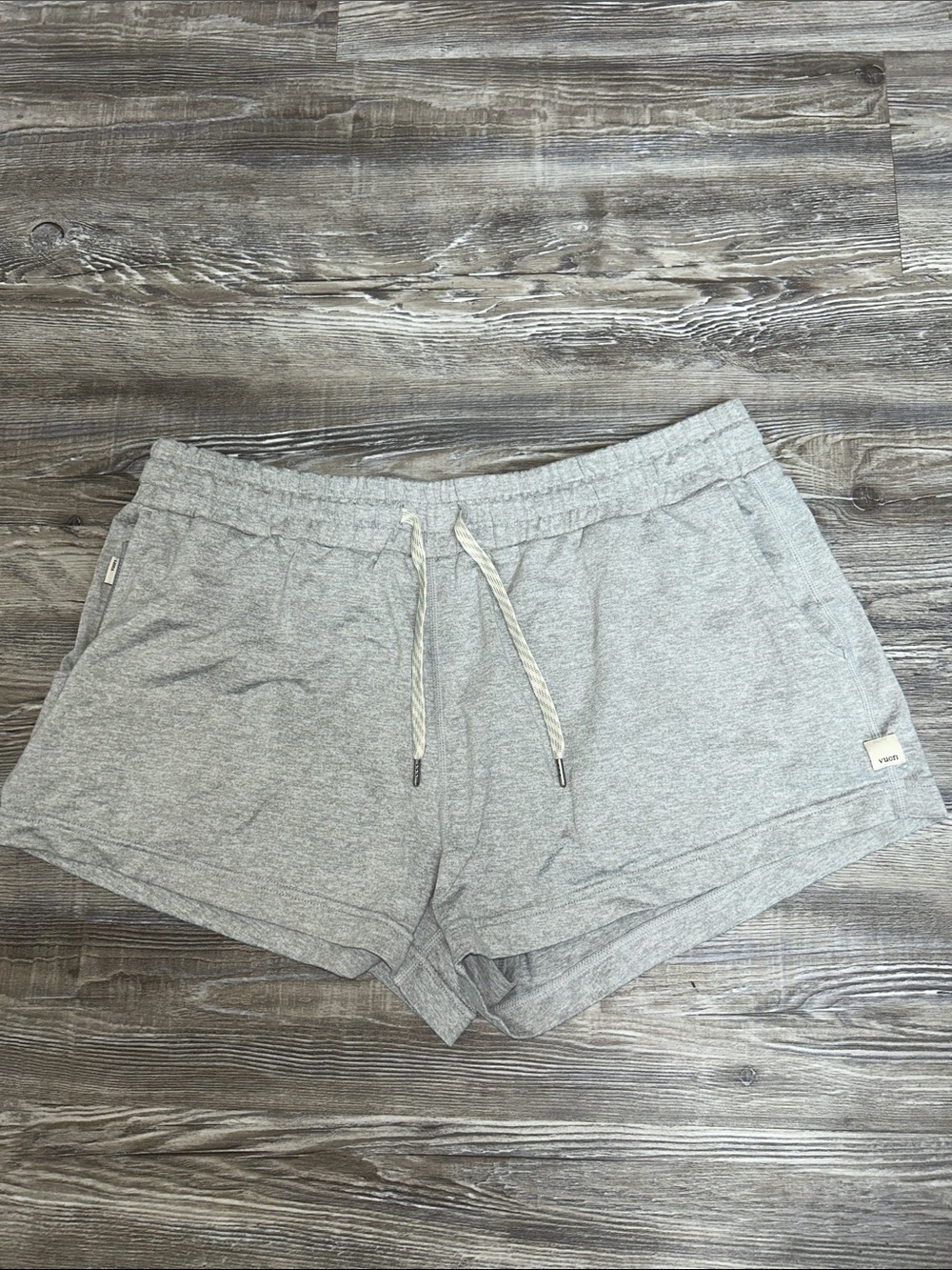 Vuori Women’s Casual Drawstring Lounge Shorts - Light Gray